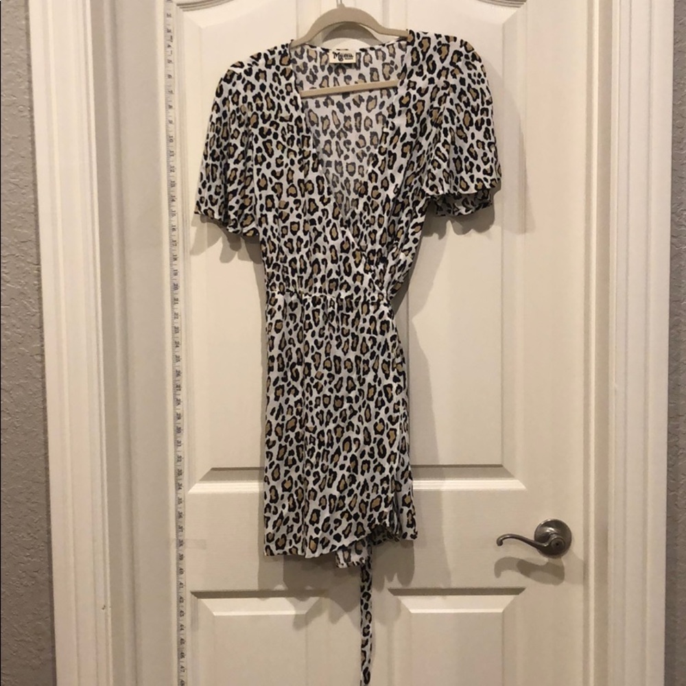 NWOT Leopard Print “Show Me Your MuMu” Wrap Dress